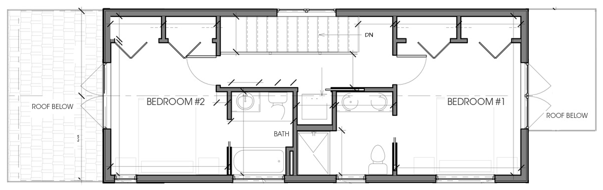 Upper level floor plan